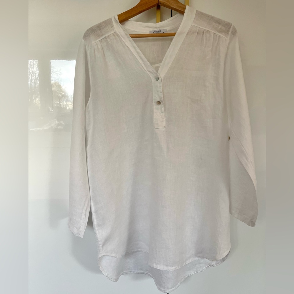 Rosemarine 100% linen tunic blouse made in Italy